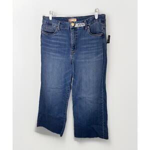 Kut From the Kloth Women's Medium Wash Denim Jeans 34” Waist Wide Leg Stretch